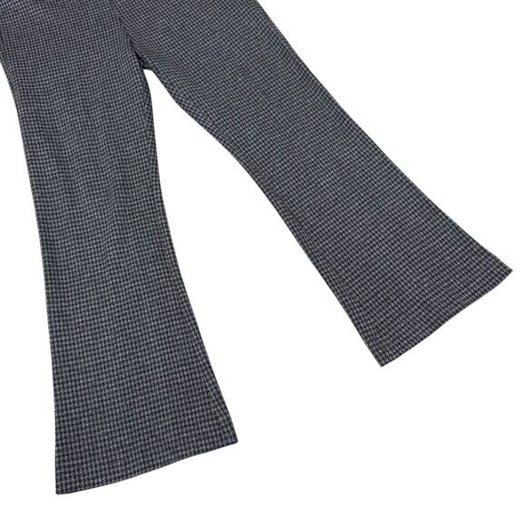 Avenue Montaigne Leo Cropped Flare Pants Pull On Navy Blue Houndstooth Size 4 - Picture 6 of 8